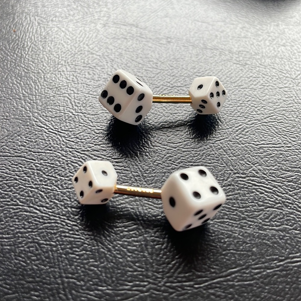 Dice cufflinks